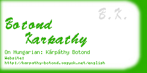 botond karpathy business card